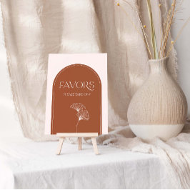 Boho Arch Minimalist Baby shower Favors Poster