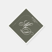 Boho Arch Minimalistische Kalligrafie Script Weddi Servet (Hoek)