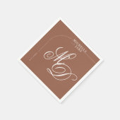 Boho Arch Minimalistische Kalligrafie Script Weddi Servet (Hoek)