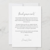 Boho Arch Modern Dank u Foto Collage Geboorte Aankondiging (Achterkant)