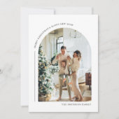 Boho Arch Moderne Fotocollage Kerst Kaart (Voorkant)