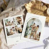 Boho Arch Moderne Fotocollage Kerst Kaart