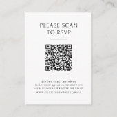 Boho Arch Moderne Minimalistische QR Code Bruiloft Informatiekaartje (Voorkant)