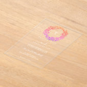 Boho Arch Monogram acryl uitnodiging (Laagn)