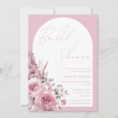 Boho Arch Mooie Blush Bloemen Vrijgezellenfeest Kaart (Voorkant)