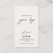 Boho Arch Neutrals Beige Monogram Beauty Salon Klantenkaartje (Achterkant)