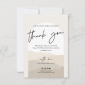 Boho Arch Neutrals Beige Monogram Business Bedankkaart (Voorkant)