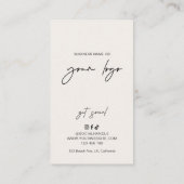 Boho Arch Neutrals Beige Monogram Schoonheidssalon Afsprakenkaartje (Achterkant)