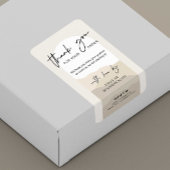 Boho Arch Neutrals Monogram Business Box Seal Etiket