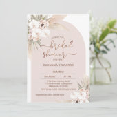 Boho Arch Orchards Pampas Grass Vrijgezellenfeest Kaart (Staand voorkant)