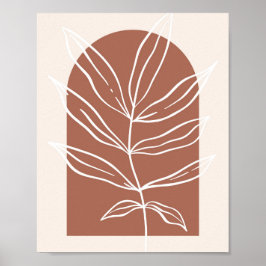 Boho Arch Overmaatse botanische lebben 1 Poster