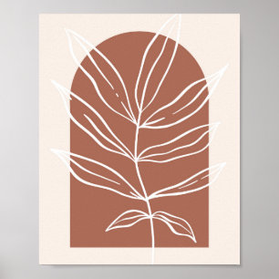 Boho Arch Overmaatse botanische lebben 1 Poster