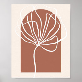 Boho Arch Overmaatse botanische lebben 2 Poster