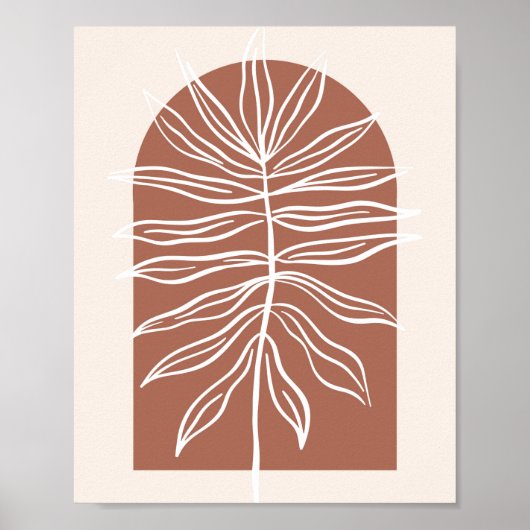 Boho Arch Overmaatse botanische lebben 3 Poster (Voorkant)