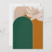 Boho Arch Pampagras Huwelijks Tafel Nummers Kaart (Achterkant)