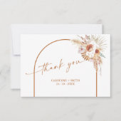 Boho Arch Pampas Grass Baby shower Hartelijk dank (Voorkant)