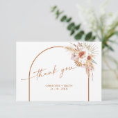 Boho Arch Pampas Grass Baby shower Hartelijk dank (Staand voorkant)