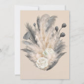 Boho Arch Pampas Grass Floral Engagement Party Kaart (Achterkant)