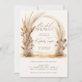 Boho Arch Pampas Grass Floral Vrijgezellenfeest Kaart (Voorkant)