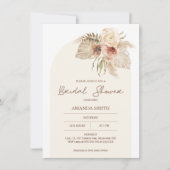 Boho Arch Pampas Grass Floral Vrijgezellenfeest Kaart (Voorkant)