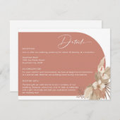 Boho Arch Pampas Grass-uitbreidingskaart Informatiekaartje (Voorkant / Achterkant)