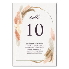 Boho arch pampas moderne bruiloft kaart