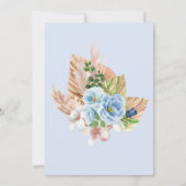 Boho Arch Pampasgras Bloemen Oh Boy Baby Shower Kaart (Achterkant)