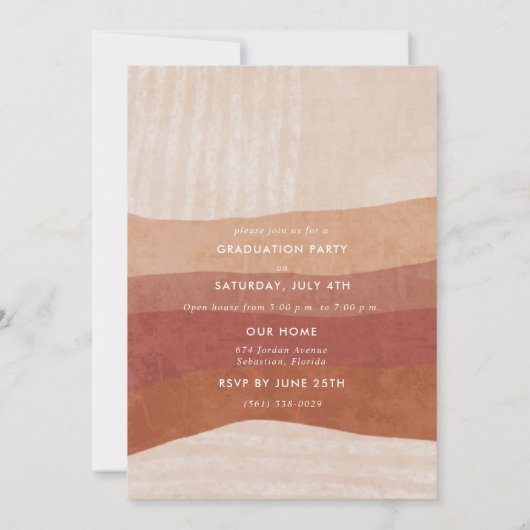 Boho Arch Photo Girl High School Afstuderen (Achterkant)