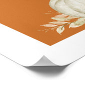 Boho Arch Pumpkin Burnt Oranje Floral Welcome Sign Poster (Hoek)