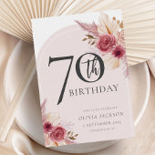 Boho Arch Roze Bloemen Weekend Verjaardagsroute Kaart