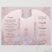 Boho arch spring bloemen stoffige roze hyacinten (Voorkant)