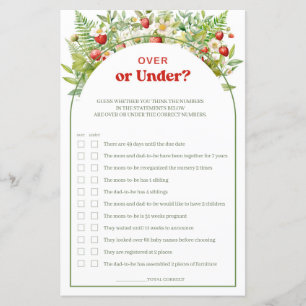 Boho Arch Sweet Aardbei over of onder baby spel