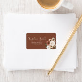 Boho Arch Terracota Floral Baby shower Adres Etiket (Insitu)