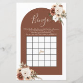Boho Arch Terracota Floral Bingo Games (Voorkant)