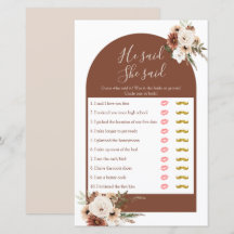 Boho Arch Terracota Hij zei dat ze Kaart van games