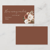 Boho Arch Terracota White Floral hoeveel Snoepjes Informatiekaartje (Voorkant / Achterkant)