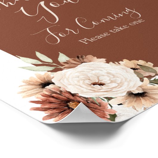 Boho Arch Terracota White Hartelijk dank voor uw k Poster (Hoek)