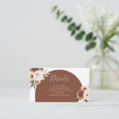 Boho Arch Terracotta Baby shower Details Kaart (Staand voorkant)