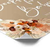 Boho arch Terracotta pampas gras Boeken voor baby Poster (Hoek)