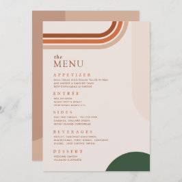 Boho Arch Terracotta Rust Beige Menu