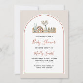 Boho Arch Toys Terracotta Rainbow Baby shower Kaart (Voorkant)