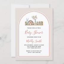 Boho Arch Toys Terracotta Rainbow Baby shower