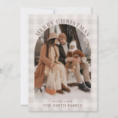 Boho Arch Vakantie Fotokaart, Vrolijk Kerstfeest Feestdagenkaart (Voorkant)