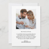 Boho Arch Wedding Foto Dank je Bedankkaart (Achterkant)