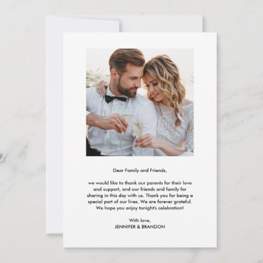 Boho Arch Wedding Foto Dank je Bedankkaart (Achterkant)