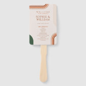 Boho Arch Wedding Program fan, ceremonieprogramma Handwaaier (Voorkant)