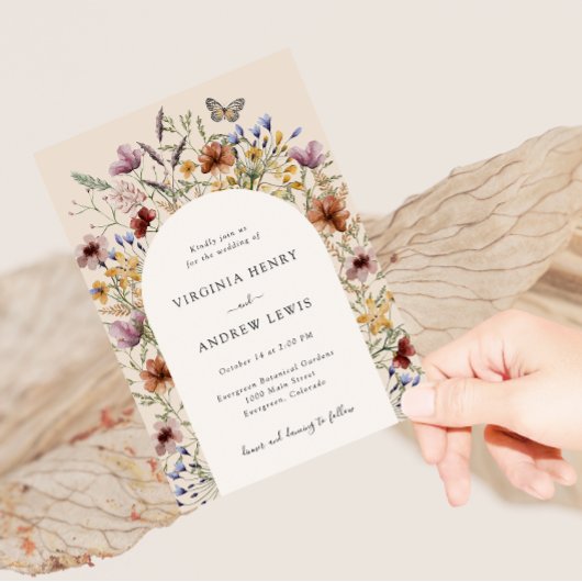 Boho Arch Wedding Uitnodiging