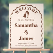 Boho Arch Welkom voor Outdoor Ceremonies Acryl Bord (Neutraal)