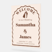 Boho Arch Welkom voor Outdoor Ceremonies Acryl Bord (Hoek)