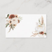 Boho Arch White Baby shower Diaper Raffle Informatiekaartje (Achterkant)